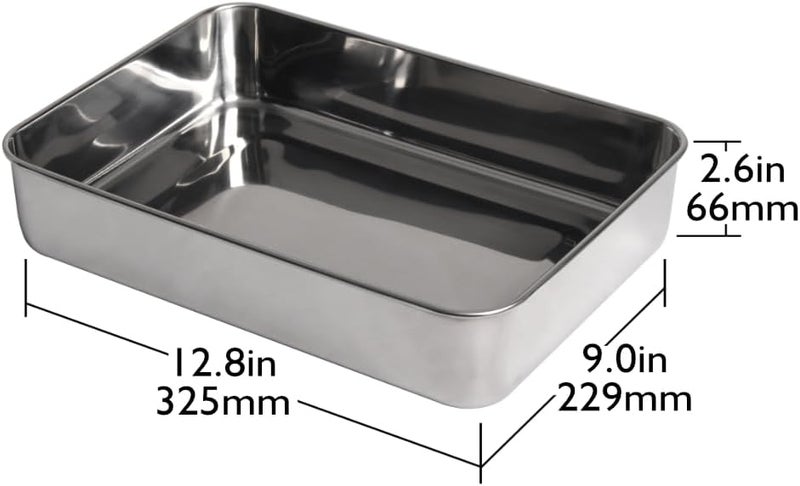 Lindy's Stainless Steel 9 x 13 Inches Covered Cake Pan with Lid - Versatile Deep Baking Pan for Cakes, Casseroles, and More - Image 3